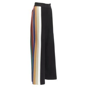 Akira Naka multi stripe wide leg relaxed knitted pants